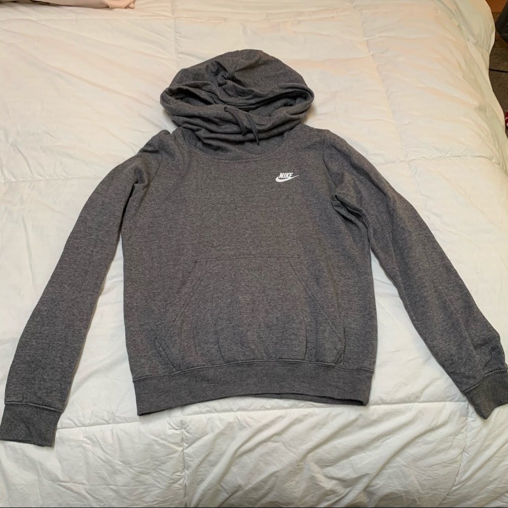 Nike Gray Cowl Neck Hoodie